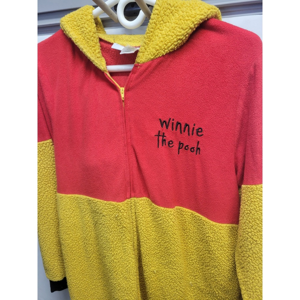Disney Kids Winnie the Pooh Fleece Hooded Pajamas Onesie XLarge 18 20